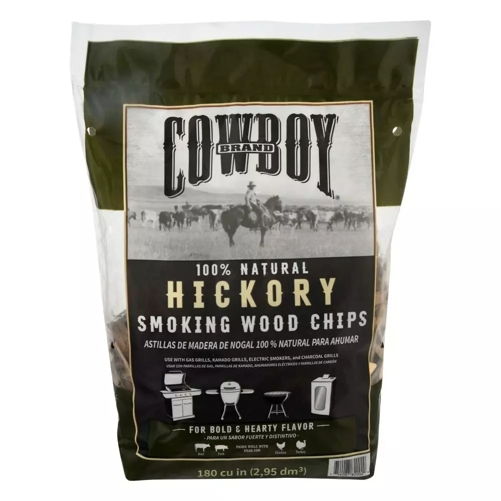 Cowboy Charcoal Grilling Fuels Hickory 180 Cubic Inch(Es) Wood Chips 1 Cowboy Charcoal Grilling Fuels Hickory 180 Cubic Inch(Es) Wood Chips