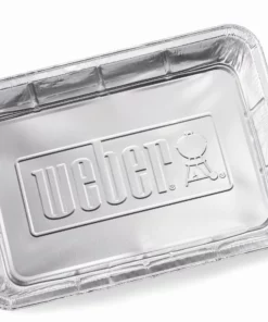 Weber Grilling Tools & Accessories 10-Pack 13.125-in L x 9.125-in W Disposable Aluminum Foil Grill Drip Pan