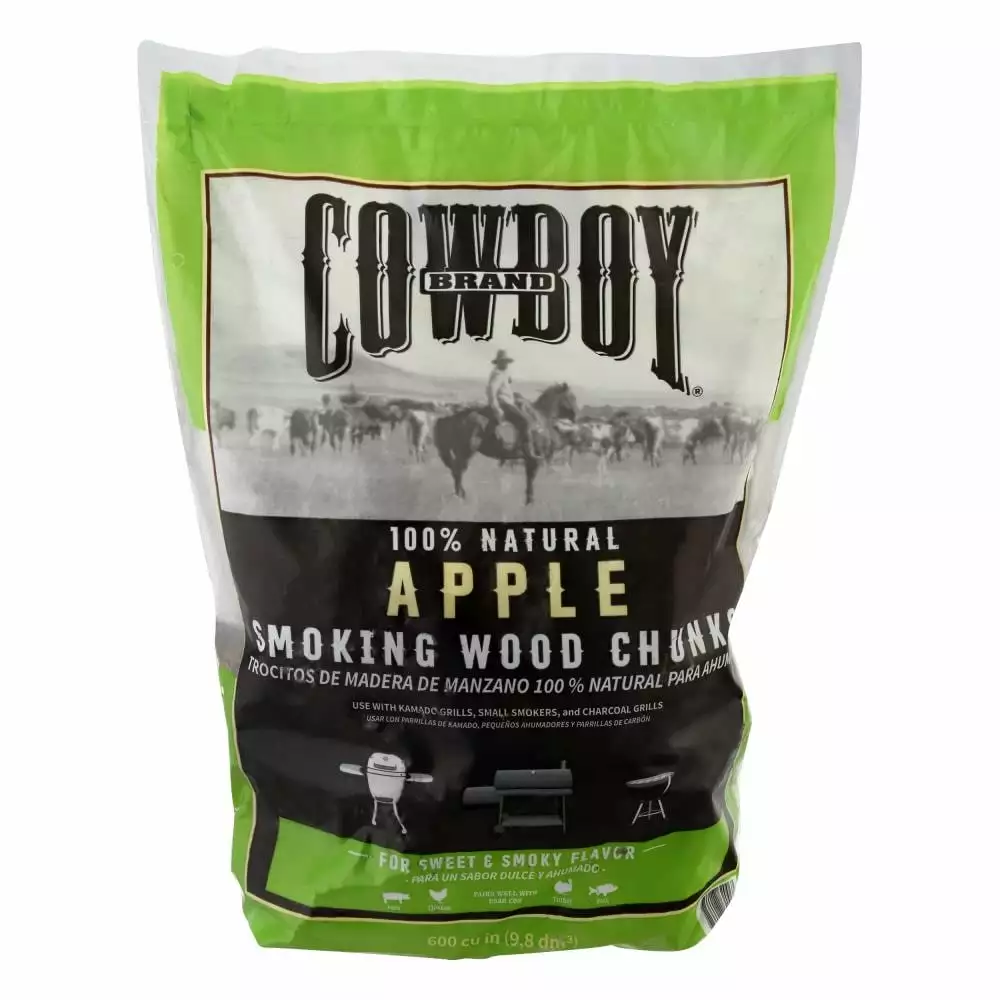 Cowboy Charcoal Grilling Fuels Cowboy Apple Wood Chunks, 600 cu in 1 Cowboy Charcoal Grilling Fuels Cowboy Apple Wood Chunks, 600 cu in