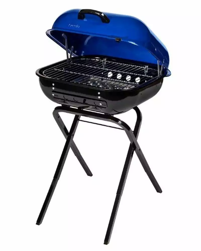 Americana Grills 21.25-in W Ocean Blue Kettle Charcoal Grill 1 Americana Grills 21.25-in W Ocean Blue Kettle Charcoal Grill