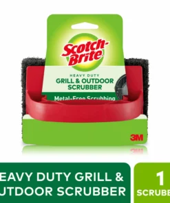 Scotch-Brite Grilling Tools & Accessories Heavy Duty Grill Scrubber Polyester Plastic 3.8-in Grill Brush
