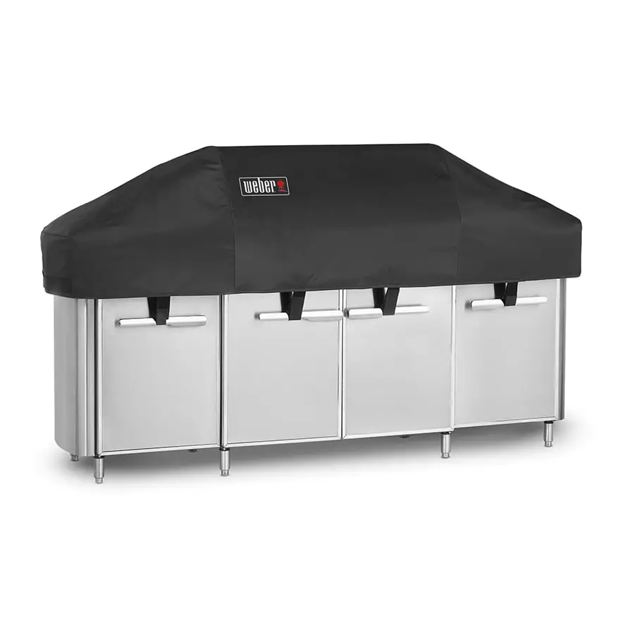 Weber Grilling Tools & Accessories 91-in W x 21.5-in H Black Modular Outdoor Kitchen Gas Grill Cover 1 Weber Grilling Tools & Accessories 91-in W x 21.5-in H Black Modular Outdoor Kitchen Gas Grill Cover