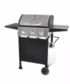 Blue Rhino Grills Black and Silver/Porcelain and Stainless Steel 3-Burner Liquid Propane Gas Grill