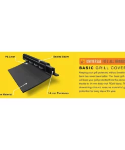 Char-Broil Grilling Tools & Accessories Basic 52-in W x 40-in H Black Gas Grill Cover -Mmaster Outlet Shop 10003477