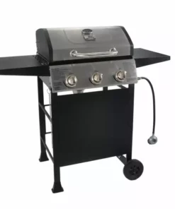 Blue Rhino Grills Black and Silver/Porcelain and Stainless Steel 3-Burner Liquid Propane Gas Grill -Mmaster Outlet Shop 10252084