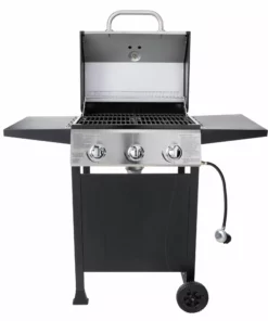 Blue Rhino Grills Black and Silver/Porcelain and Stainless Steel 3-Burner Liquid Propane Gas Grill -Mmaster Outlet Shop 10265197