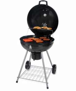 Mr. Bar-B-Q Grills Stand Up Charcoal Grill 22.17-in W Black/Porcelain Kettle Charcoal Grill -Mmaster Outlet Shop 10375438 scaled