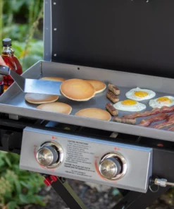 Blue Rhino Grills Razor Griddle Black and Silver/Powder Coated 2-Burner Liquid Propane Gas Grill -Mmaster Outlet Shop 11908468 scaled