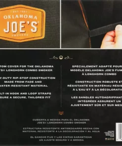 Oklahoma Joe's Grilling Tools & Accessories Longhorn 73.75-in W x 50.25-in H Black Horizontal Smoker Cover -Mmaster Outlet Shop 12452308