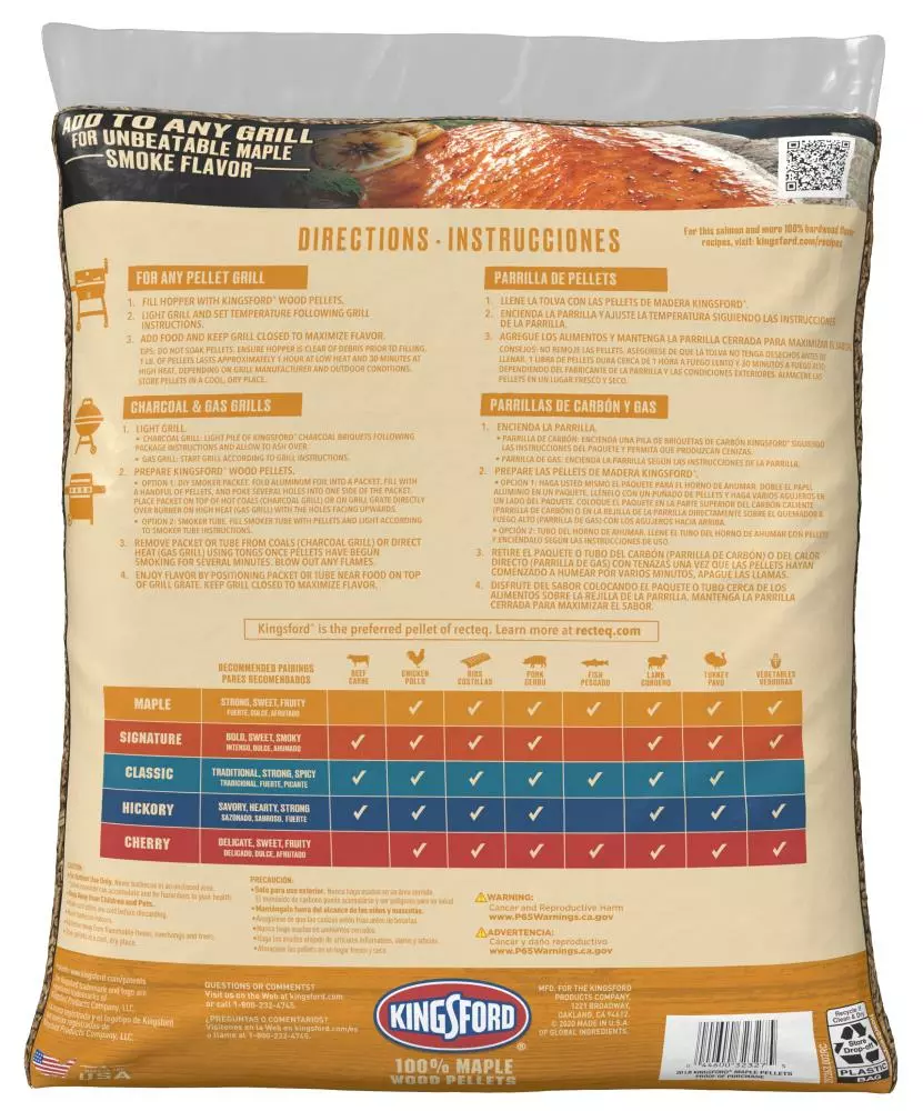 Kingsford Grilling Fuels Maple 20-lb Grill Pellets 2 Kingsford Grilling Fuels Maple 20-lb Grill Pellets - Image 2
