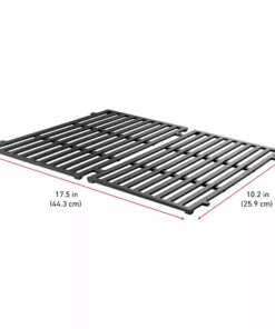 Weber Grill Replacement Parts 17.5-in x 10.2-in 2-Pack Rectangle Porcelain-coated Cast Iron Cooking Grate -Mmaster Outlet Shop 16081763 scaled