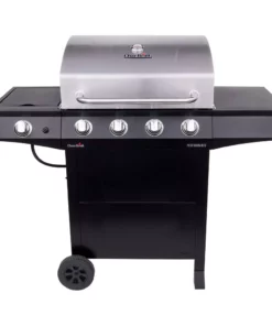 Char-Broil Grills Performance Black 4-Burner Liquid Propane Gas Grill with 1 Side Burner