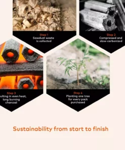 Prime 6 Grilling Fuels Premium sustainable reusable charcoal 9-lb Charcoal Briquettes -Mmaster Outlet Shop 16501119