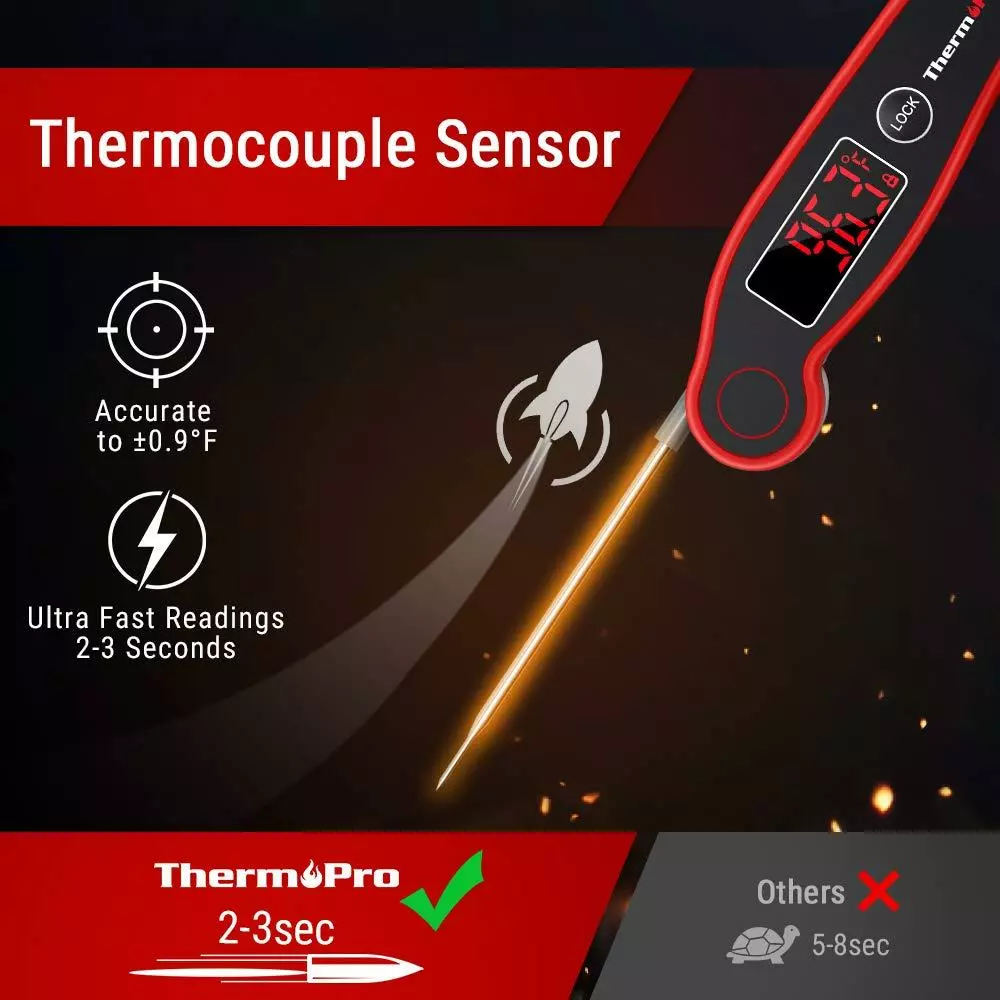 ThermoPro Grill Thermometers Thermocouple Rectangle Grill Thermometer 7 ThermoPro Grill Thermometers Thermocouple Rectangle Grill Thermometer - Image 7