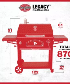 Char-Griller Grills Legacy 33-in W Black Charcoal Grill -Mmaster Outlet Shop 42730713