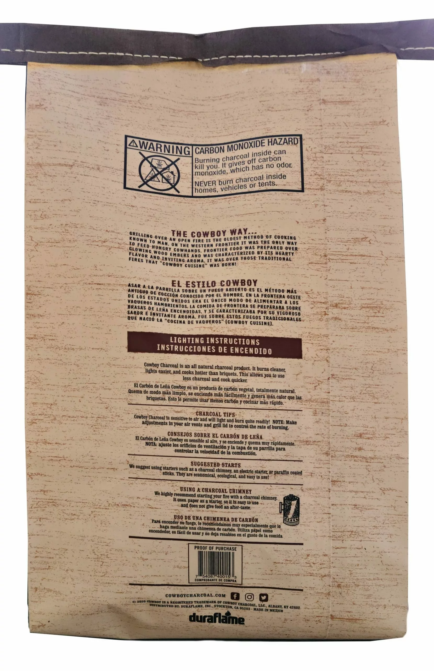 Cowboy Charcoal Grilling Fuels Cowboy 15lb Hardwood Lump Charcoal 15-lb Lump Charcoal 2 Cowboy Charcoal Grilling Fuels Cowboy 15lb Hardwood Lump Charcoal 15-lb Lump Charcoal - Image 2