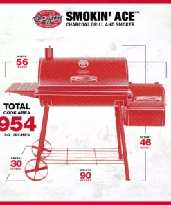 King-Griller Grills Smokin' Ace 30-in W Black Barrel Charcoal Grill -Mmaster Outlet Shop 43244846