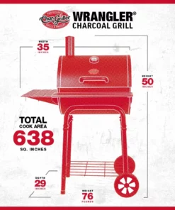 Char-Griller Grills 23-in W Black Barrel Charcoal Grill -Mmaster Outlet Shop 43248642