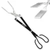 BBQ Croc Grilling Tools & Accessories 3 in 1 barbecue tool, 21 in. Black Aluminum Scissor-style Tongs