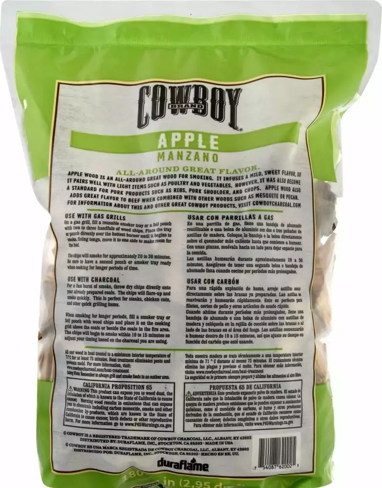 Cowboy Charcoal Grilling Fuels Apple 180 Cubic Inch(Es) Wood Chips 9 Cowboy Charcoal Grilling Fuels Apple 180 Cubic Inch(Es) Wood Chips - Image 9