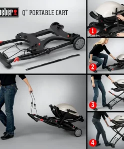 Weber Grilling Tools & Accessories Black Thermoset Plastic Folding Grill Cart -Mmaster Outlet Shop 44019136