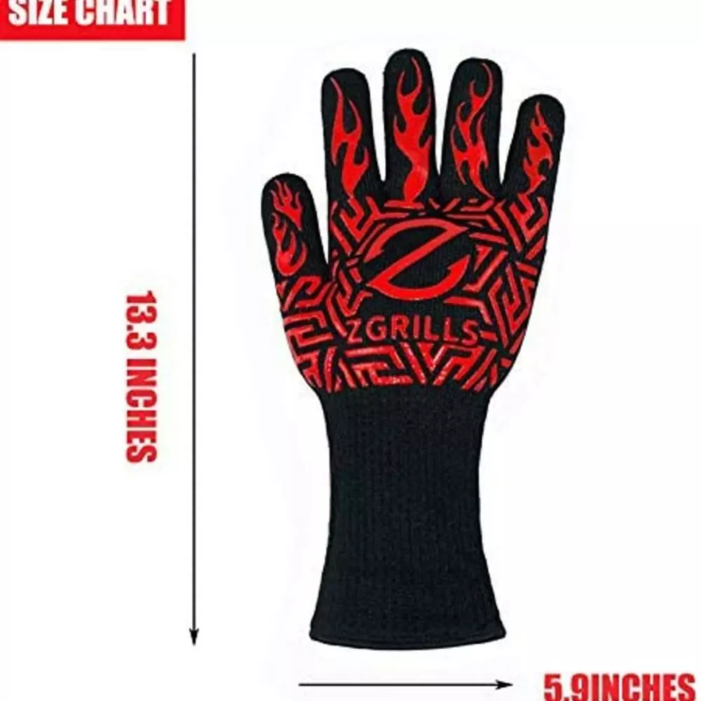 Z GRILLS Grilling Tools & Accessories BBQ Grill Gloves 1472℉ Oven Gloves Heat Resistant, Universal Size for Barbecue, Baking, Frying, Welding, Cutting 2 Z GRILLS Grilling Tools & Accessories BBQ Grill Gloves 1472℉ Oven Gloves Heat Resistant, Universal Size for Barbecue, Baking, Frying, Welding, Cutting - Image 2