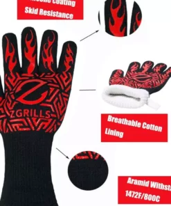 Z GRILLS Grilling Tools & Accessories BBQ Grill Gloves 1472℉ Oven Gloves Heat Resistant, Universal Size for Barbecue, Baking, Frying, Welding, Cutting 7 Z GRILLS Grilling Tools & Accessories BBQ Grill Gloves 1472℉ Oven Gloves Heat Resistant, Universal Size for Barbecue, Baking, Frying, Welding, Cutting -Mmaster Outlet Shop 44127983