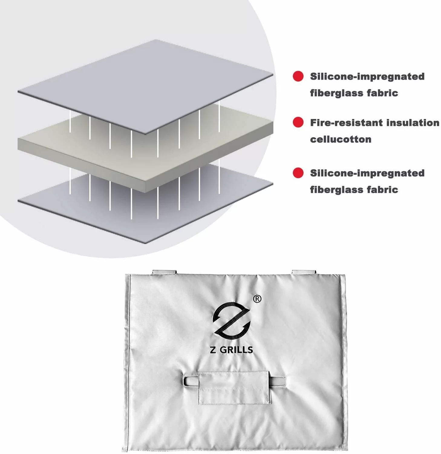 Z GRILLS Grilling Tools & Accessories 700 46-in W x 29-in H Silver Built-In Gas Grill Cover 4 Z GRILLS Grilling Tools & Accessories 700 46-in W x 29-in H Silver Built-In Gas Grill Cover - Image 4