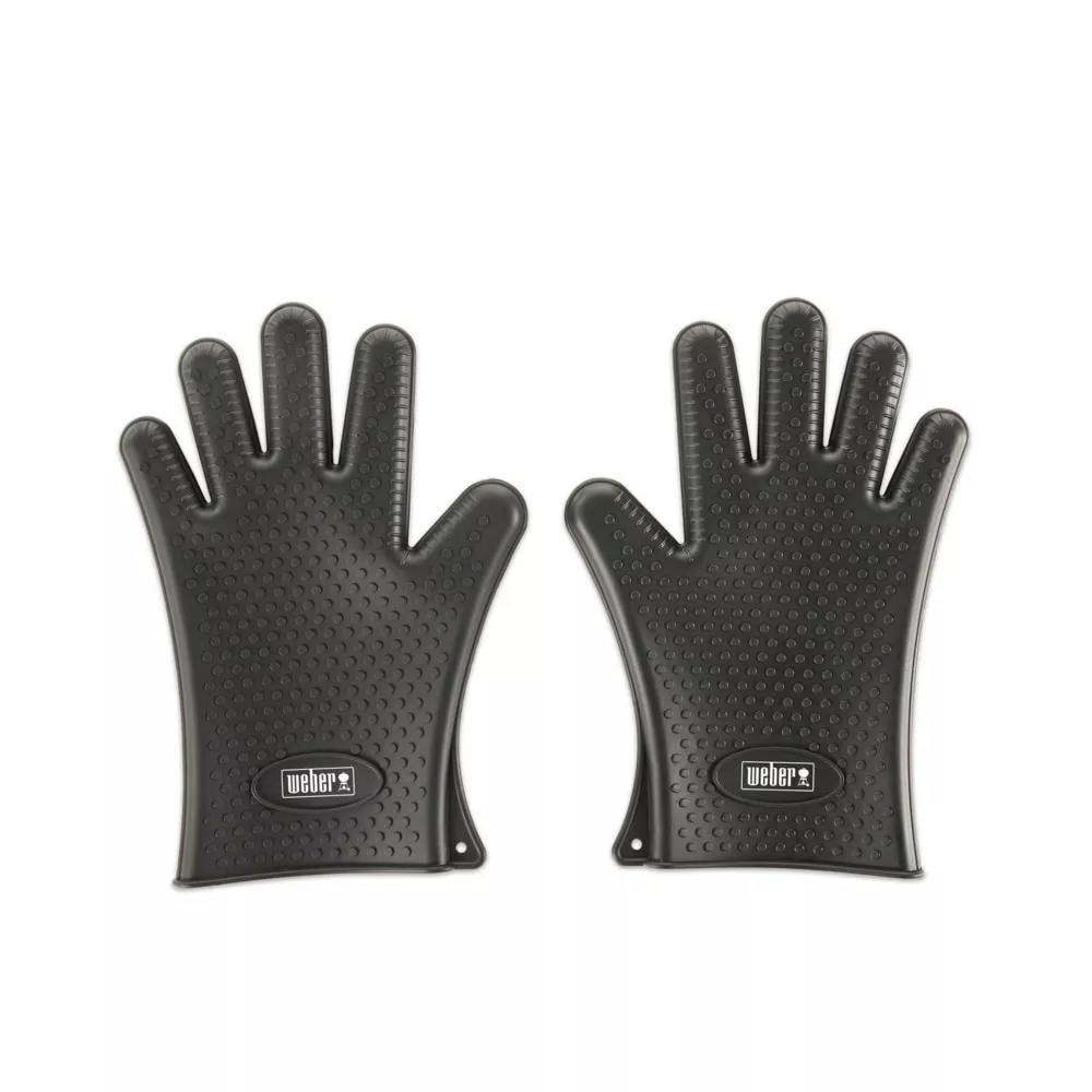 Weber Grilling Tools & Accessories 2-Pack Black Silicone Grill Gloves 1 Weber Grilling Tools & Accessories 2-Pack Black Silicone Grill Gloves