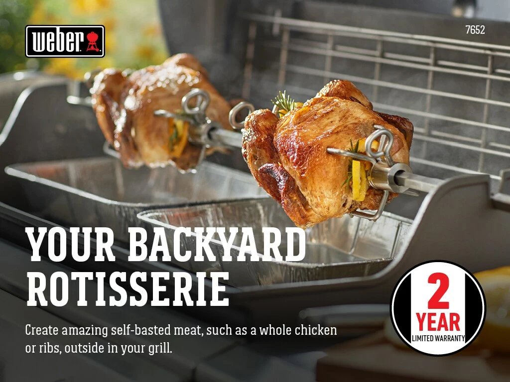 Weber Grilling Tools & Accessories 55.7-in Stainless Steel Grill Rotisserie 8 Weber Grilling Tools & Accessories 55.7-in Stainless Steel Grill Rotisserie - Image 8